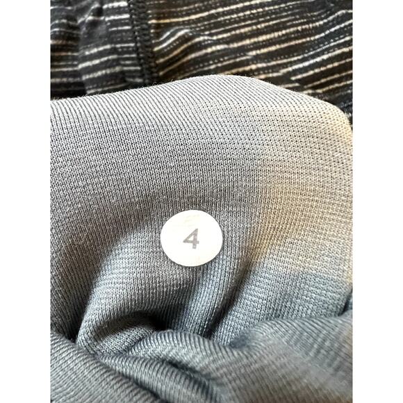 Lululemon Align High Rise Pant Legging Black Gray Striped Elastic Waist Size 4 - Picture 7 of 7